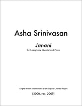Janani - for Saxophone Quartet & Piano P.O.D. cover